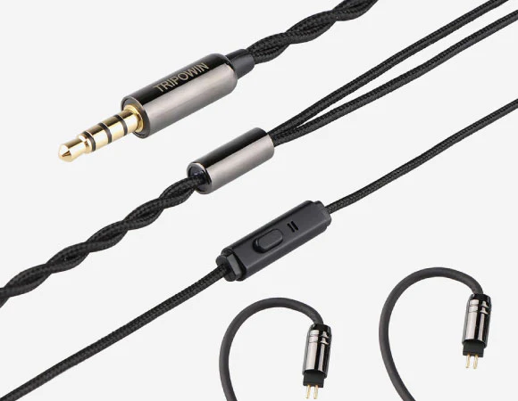 Tripowin Zombur Upgrade Cable for IEM With Mic