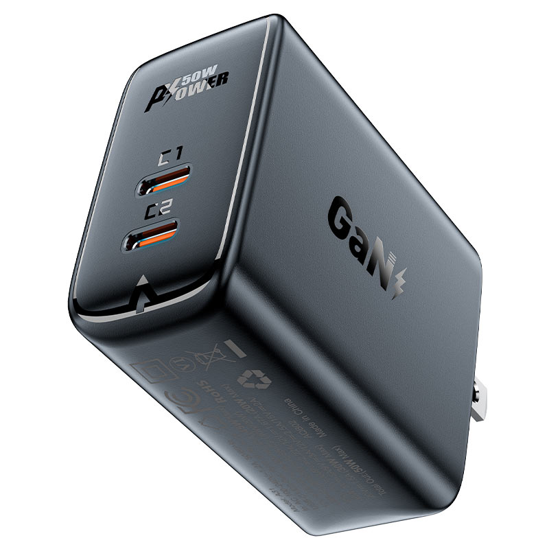 Acefast Fast Charge Wall Charger A31 GaN PD50W (2xUSB-C) US 12 Month Warranty