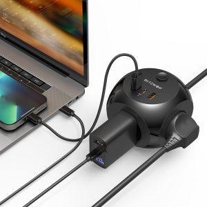 BlitzWolf Power Strip Muti-port Rubik Cube 3*AC 20W USB-C PD & 18W