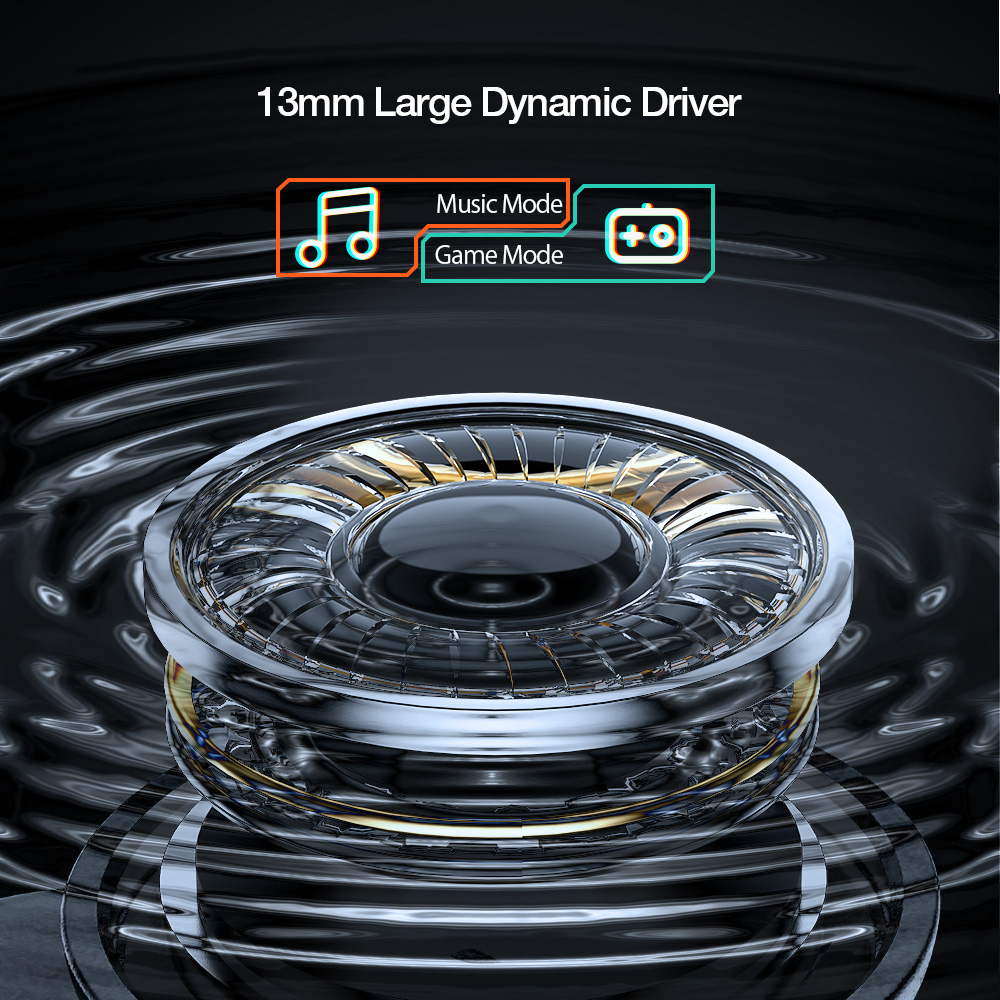 BlitzWolf TWS Earbuds with 0.04s Low Delay13mm Large Dynamic Driver Detachable Microphone